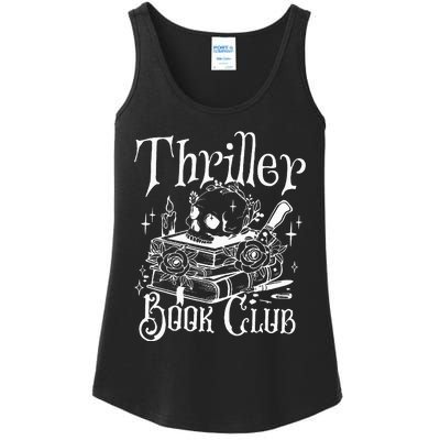 Thriller Book Club Floral Skull Ladies Essential Tank