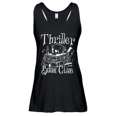 Thriller Book Club Floral Skull Ladies Essential Flowy Tank