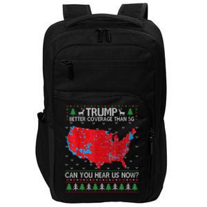 Trump Better Coverage Than 5g Ugly Christmas Sweater Xmas Impact Tech Backpack