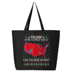 Trump Better Coverage Than 5g Ugly Christmas Sweater Xmas 25L Jumbo Tote