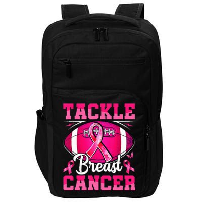 Tackle Breast Cancer Warrior Ribbon Football Impact Tech Backpack