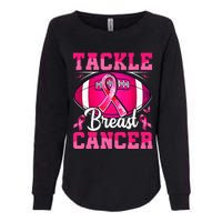 Tackle Breast Cancer Warrior Ribbon Football Womens California Wash Sweatshirt