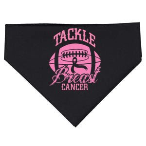 Tackle Breast Cancer Awareness Pink Ribbon Football USA-Made Doggie Bandana