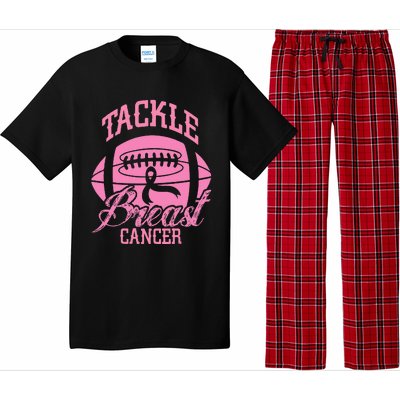 Tackle Breast Cancer Awareness Pink Ribbon Football Pajama Set