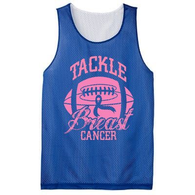 Tackle Breast Cancer Awareness Pink Ribbon Football Mesh Reversible Basketball Jersey Tank