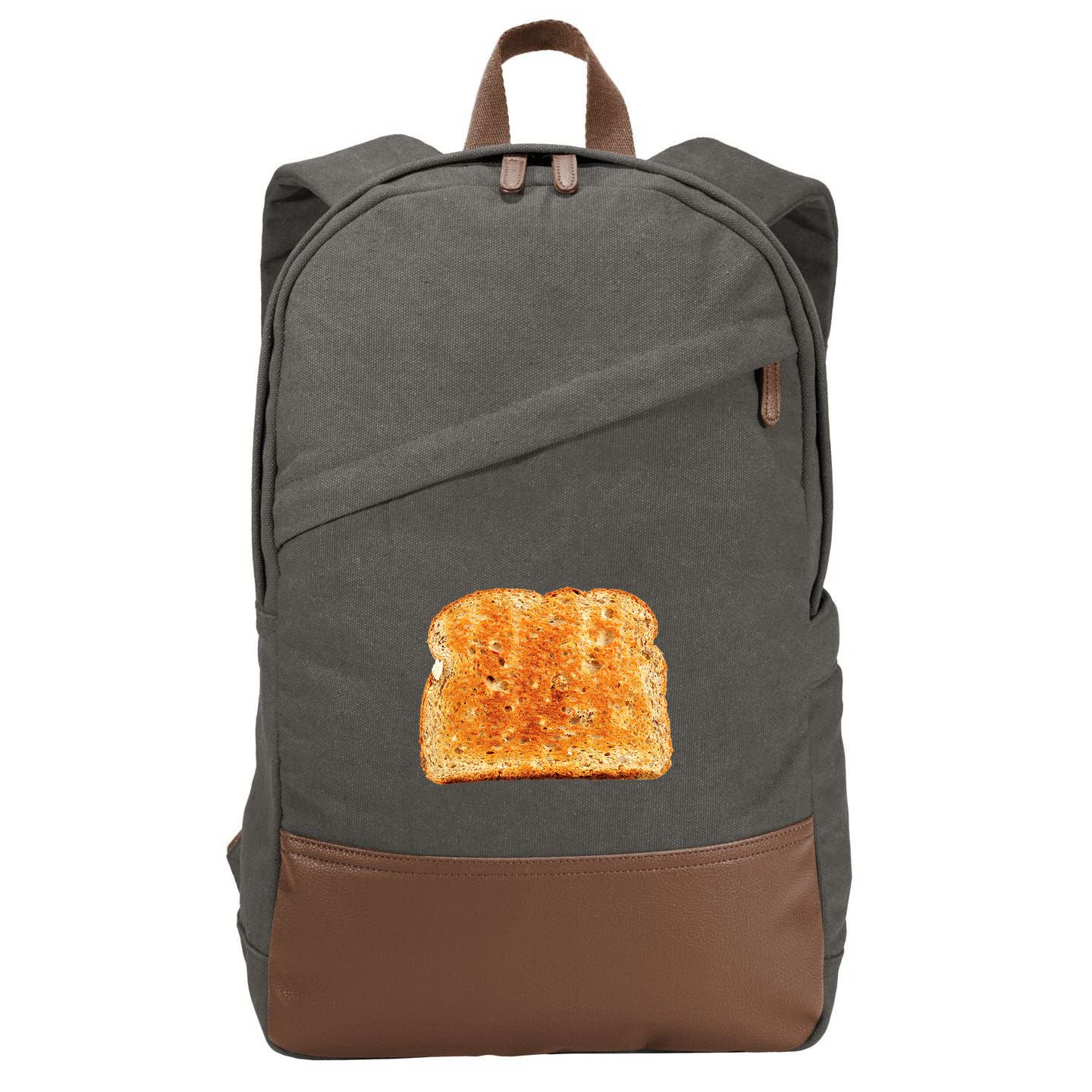 Toast Bread Costume Funny Cotton Canvas Backpack