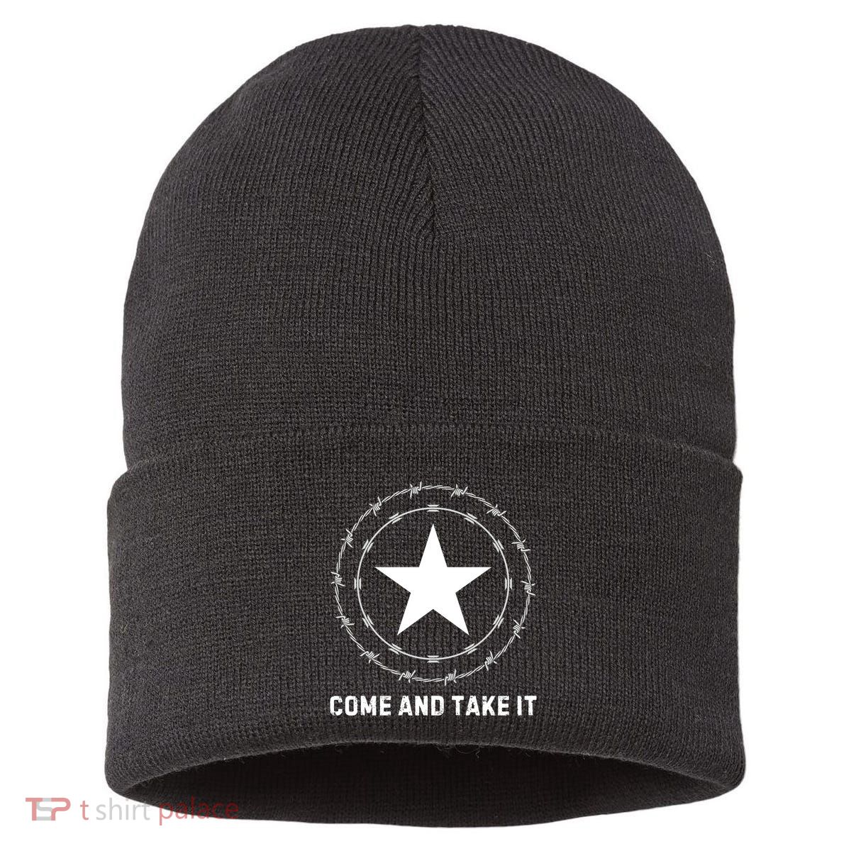 Texas Border Crisis Come And Take It Sustainable Knit Beanie