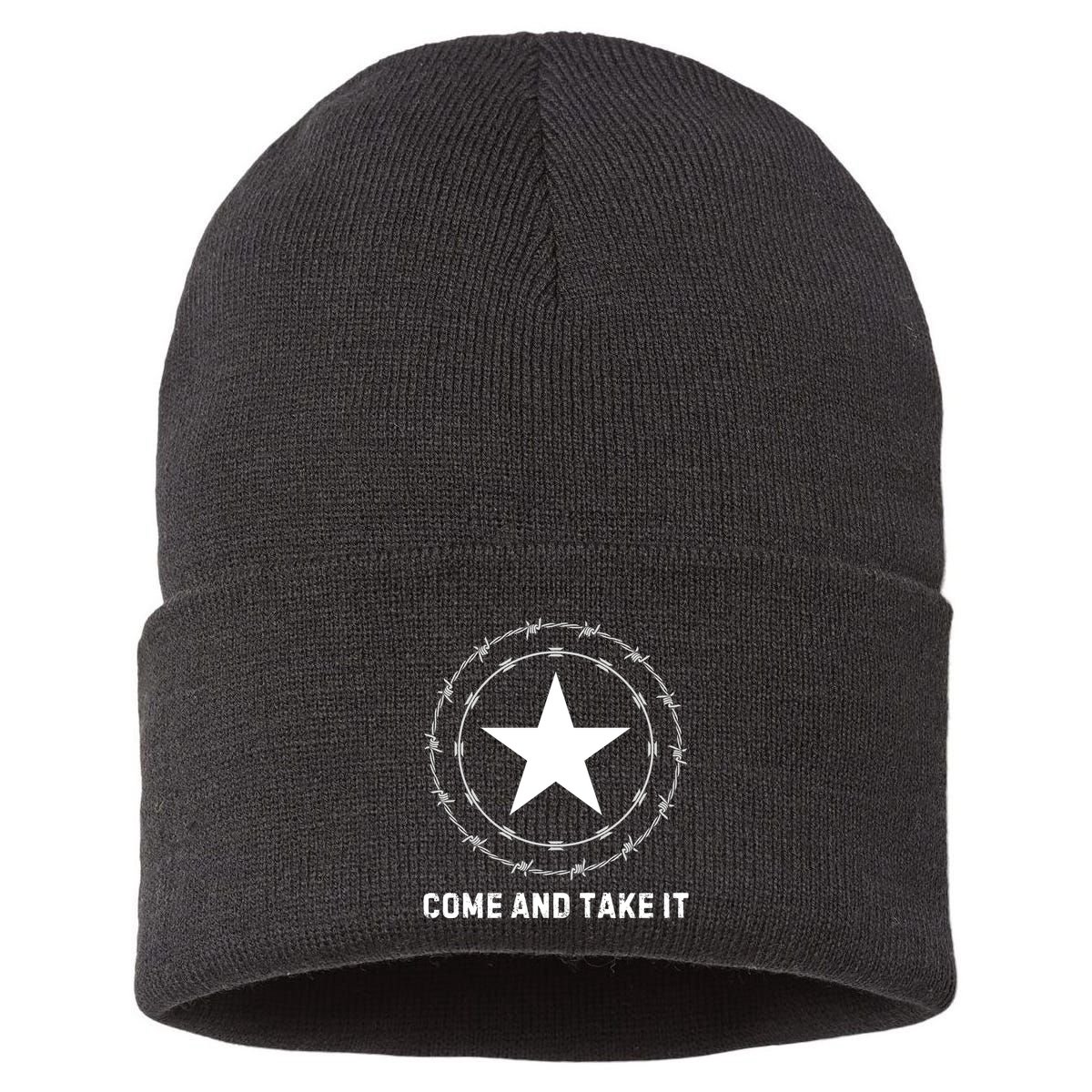 Texas Border Crisis Come And Take It Sustainable Knit Beanie