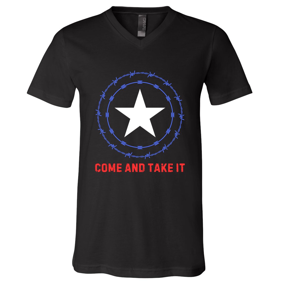 Texas Border Crisis Come And Take It V-Neck T-Shirt