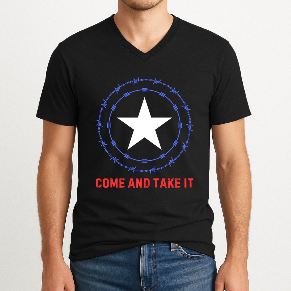 Texas Border Crisis Come And Take It V-Neck T-Shirt