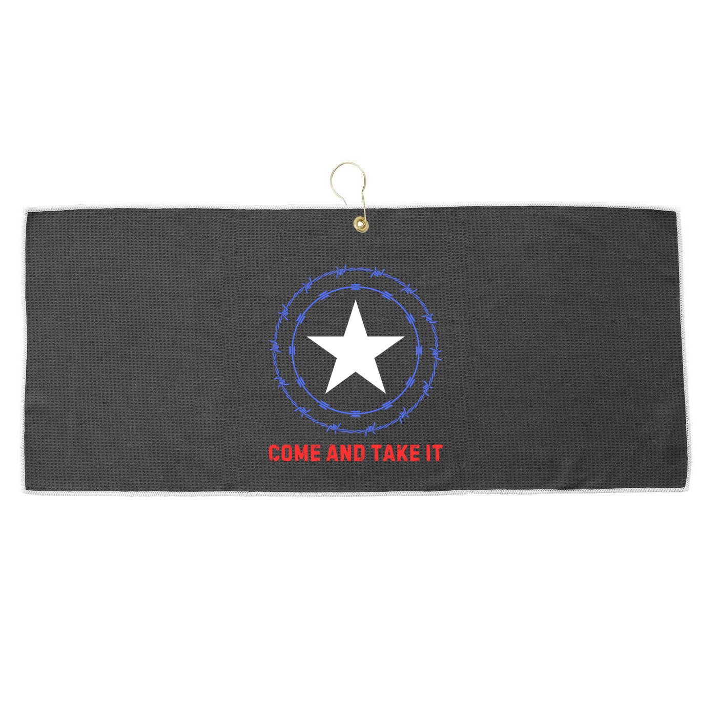 Texas Border Crisis Come And Take It Large Microfiber Waffle Golf Towel