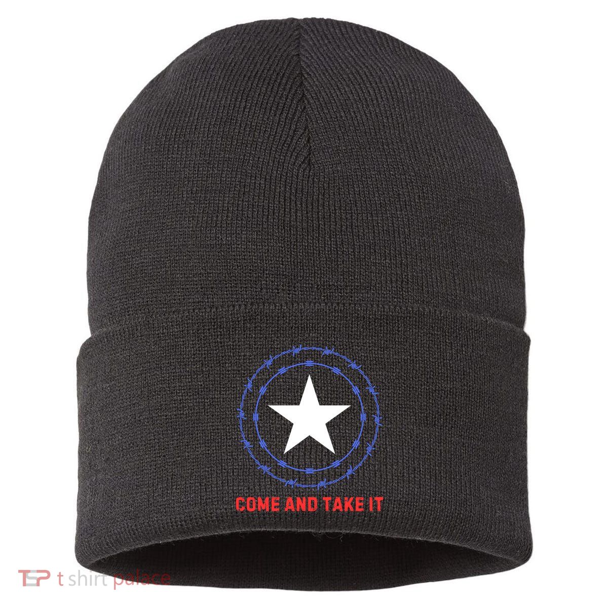 Texas Border Crisis Come And Take It Sustainable Knit Beanie