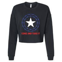 Texas Border Crisis Come And Take It Cropped Pullover Crew
