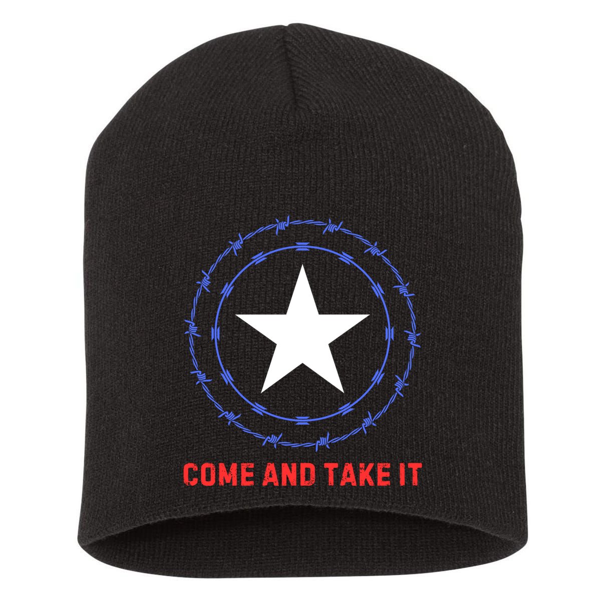 Texas Border Crisis Come And Take It Short Acrylic Beanie