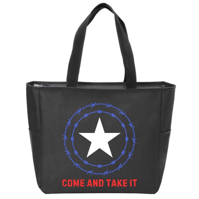 Texas Border Crisis Come And Take It Zip Tote Bag
