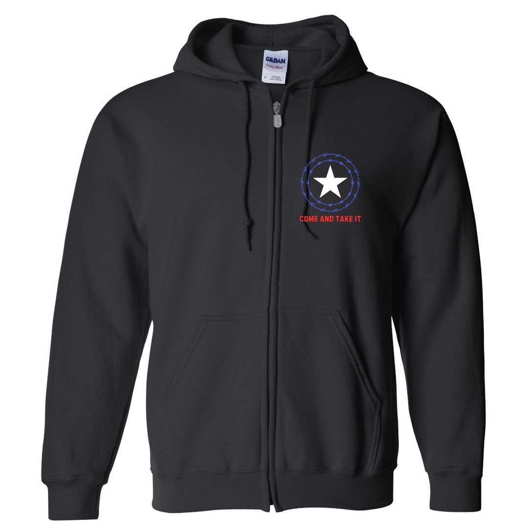Texas Border Crisis Come And Take It Full Zip Hoodie