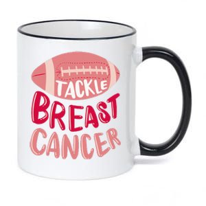 Tackle Breast Cancer Awareness Football P.I.N.K Ribbon 11oz Black Color Changing Mug