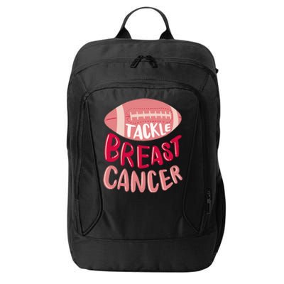 Tackle Breast Cancer Awareness Football P.I.N.K Ribbon City Backpack