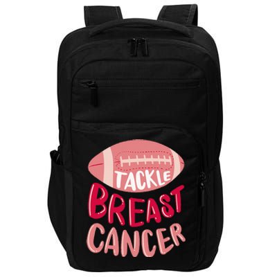 Tackle Breast Cancer Awareness Football P.I.N.K Ribbon Impact Tech Backpack