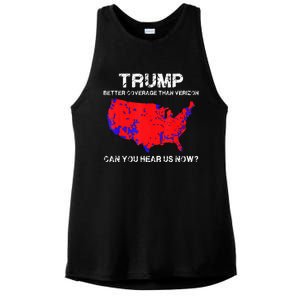 Trump Better Coverage Than Verizon Can You Hear Us Now Ladies PosiCharge Tri-Blend Wicking Tank