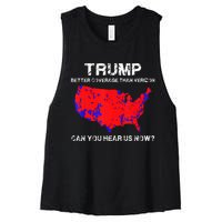 Trump Better Coverage Than Verizon Can You Hear Us Now Women's Racerback Cropped Tank