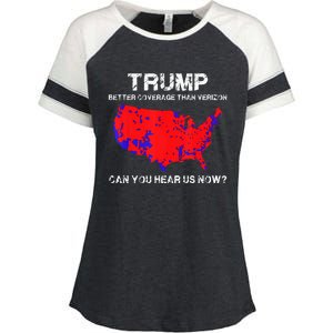 Trump Better Coverage Than Verizon Can You Hear Us Now Enza Ladies Jersey Colorblock Tee