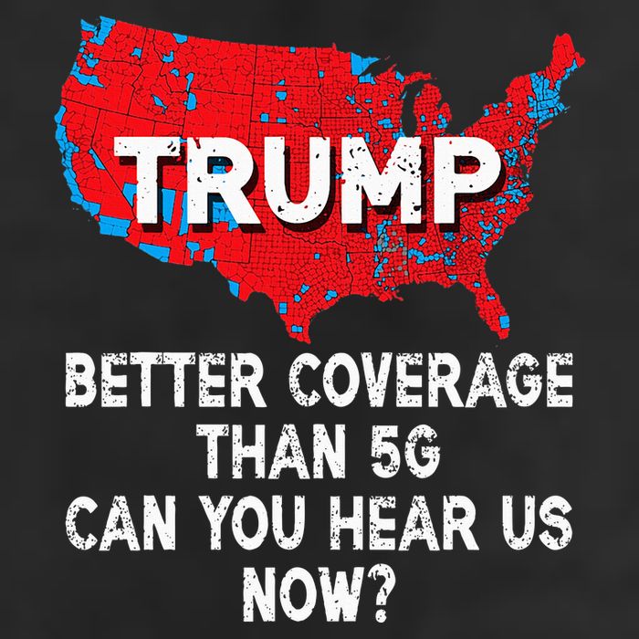Trump Better Coverage Than 5g Can You Hear Us Now Red Map Trucker Hat