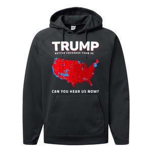 Trump Better Coverage Than 5g Can You Hear Us Now Performance Fleece Hoodie