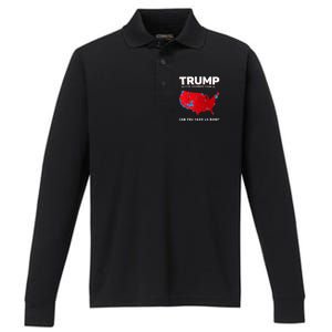 Trump Better Coverage Than 5g Can You Hear Us Now Performance Long Sleeve Polo