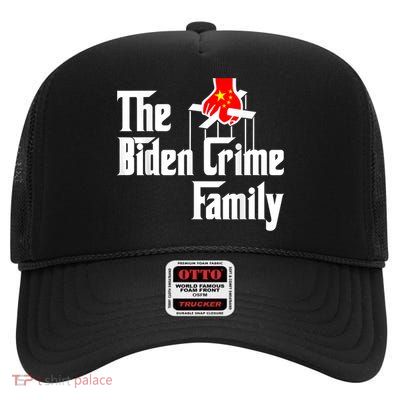 The Biden Chinese Crime Family Puppet Humor Anti Against High Crown Mesh Back Trucker Hat