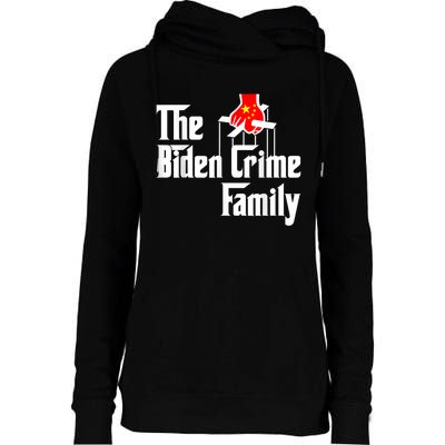 The Biden Chinese Crime Family Puppet Humor Anti Against Womens Funnel Neck Pullover Hood