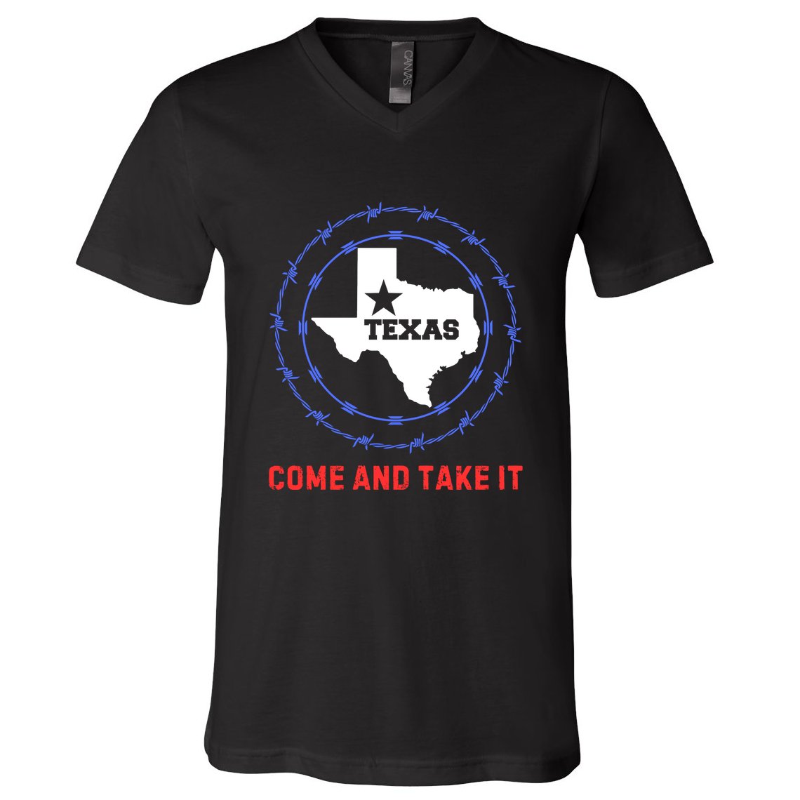 Texas Border Crisis Come And Take It V-Neck T-Shirt