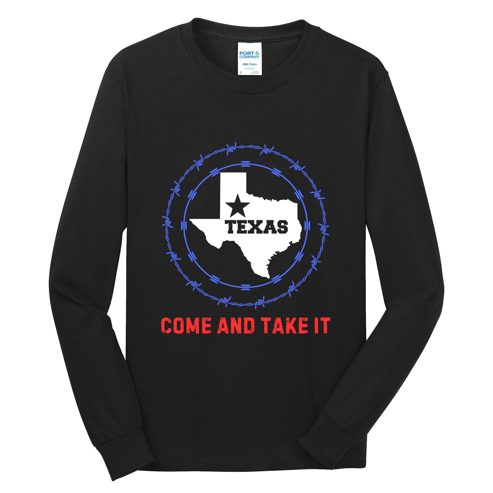 Texas Border Crisis Come And Take It Tall Long Sleeve T-Shirt