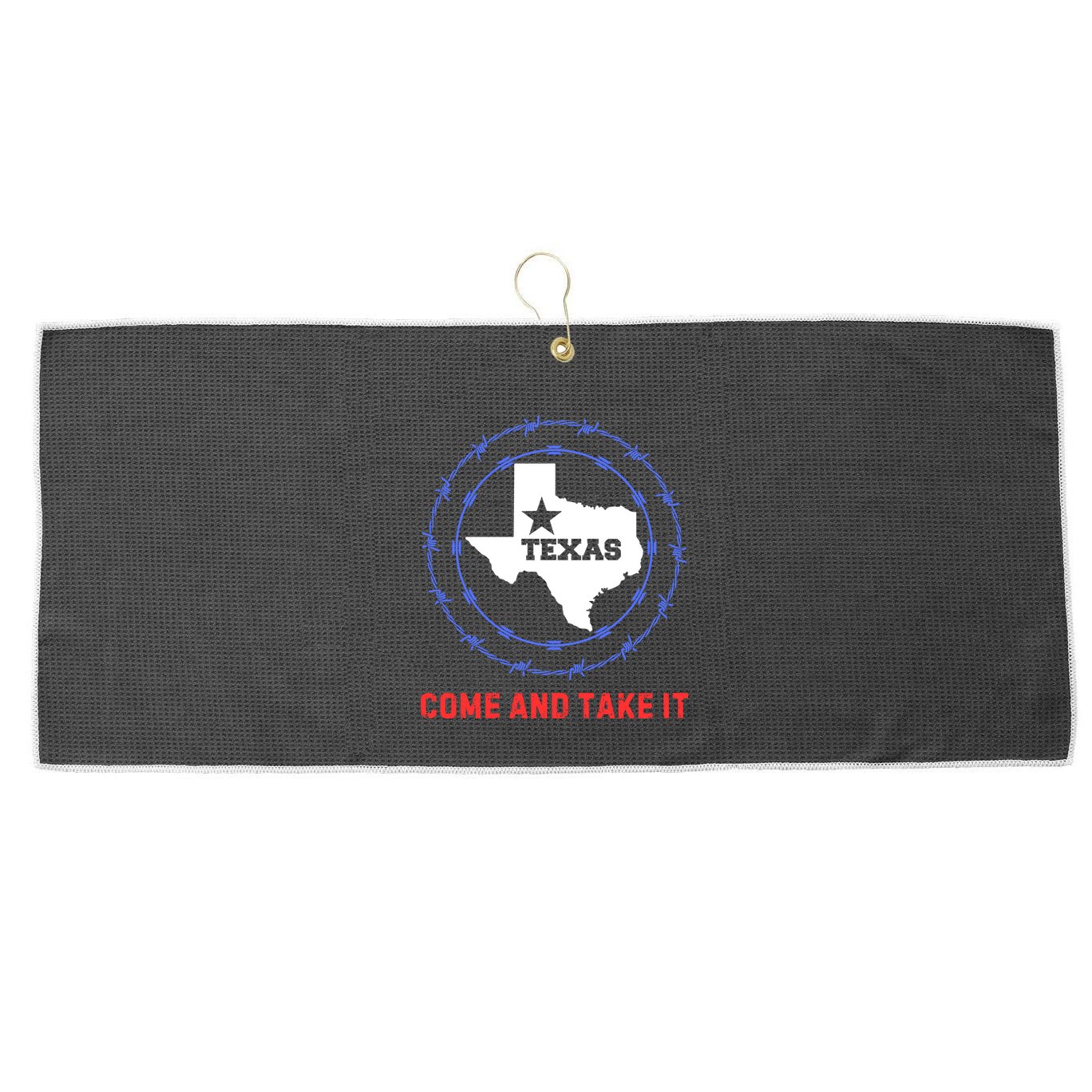 Texas Border Crisis Come And Take It Large Microfiber Waffle Golf Towel