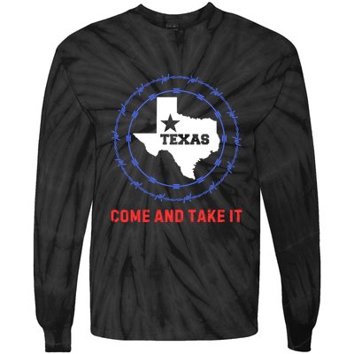 Texas Border Crisis Come And Take It Tie-Dye Long Sleeve Shirt