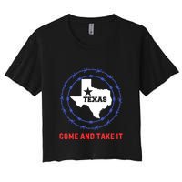 Texas Border Crisis Come And Take It Women's Crop Top Tee