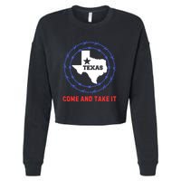 Texas Border Crisis Come And Take It Cropped Pullover Crew