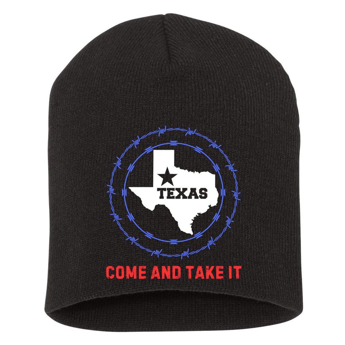 Texas Border Crisis Come And Take It Short Acrylic Beanie