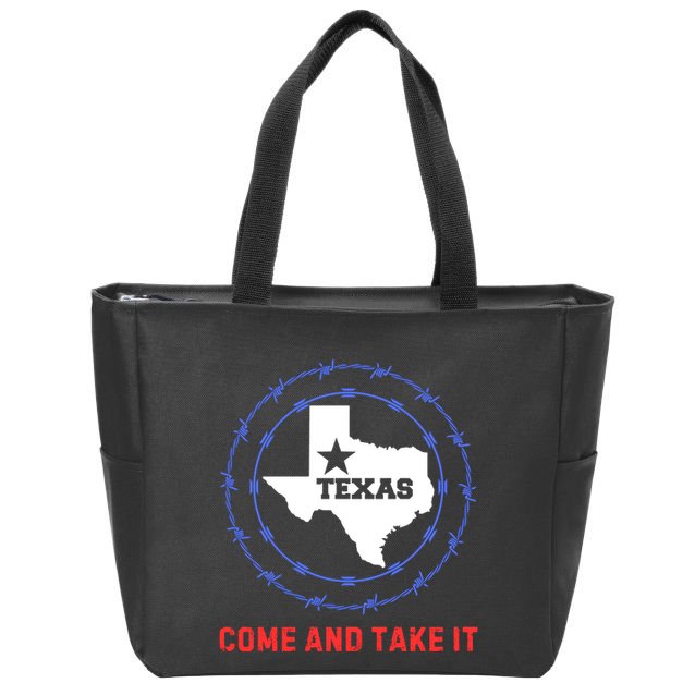 Texas Border Crisis Come And Take It Zip Tote Bag