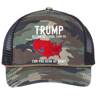 Trump Better Coverage Than 5g Can You Hear Us Now? Retro Rope Trucker Hat Cap