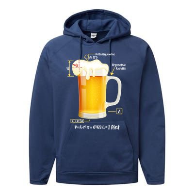 Technical Beer Craft Beergineer Brewer Cool Gift Performance Fleece Hoodie