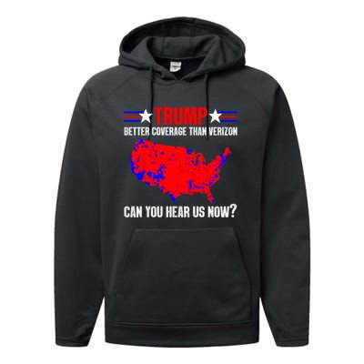 Trump Better Coverage Than Verizon Can You Hear Us Now Performance Fleece Hoodie