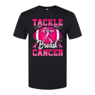 Tackle Breast Cancer Warrior Ribbon Football Softstyle® CVC T-Shirt