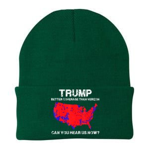 Trump Better Coverage Than Verizon Can You Hear Us Now Funny Pro Trump Knit Cap Winter Beanie