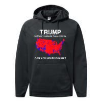 Trump Better Coverage Than Verizon Can You Hear Us Now Funny Pro Trump Performance Fleece Hoodie