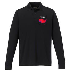 Trump Better Coverage Than Verizon Can You Hear Us Now Funny Pro Trump Performance Long Sleeve Polo