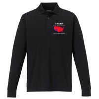 Trump Better Coverage Than Verizon Can You Hear Us Now Funny Pro Trump Performance Long Sleeve Polo