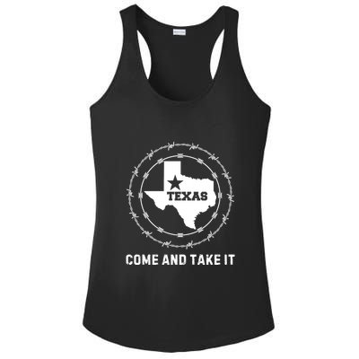 Texas Border Crisis Come And Take It Ladies PosiCharge Competitor Racerback Tank