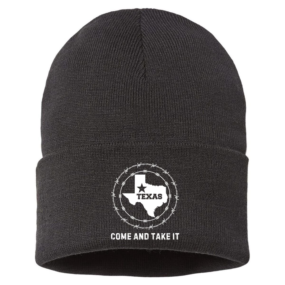 Texas Border Crisis Come And Take It Sustainable Knit Beanie