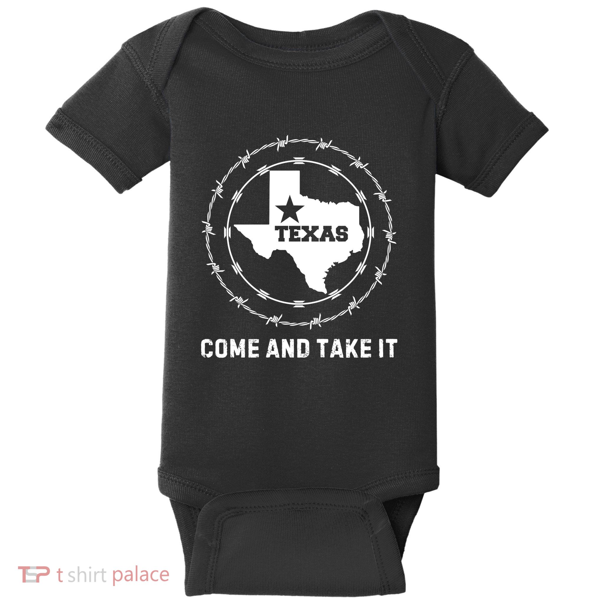 Texas Border Crisis Come And Take It Baby Bodysuit